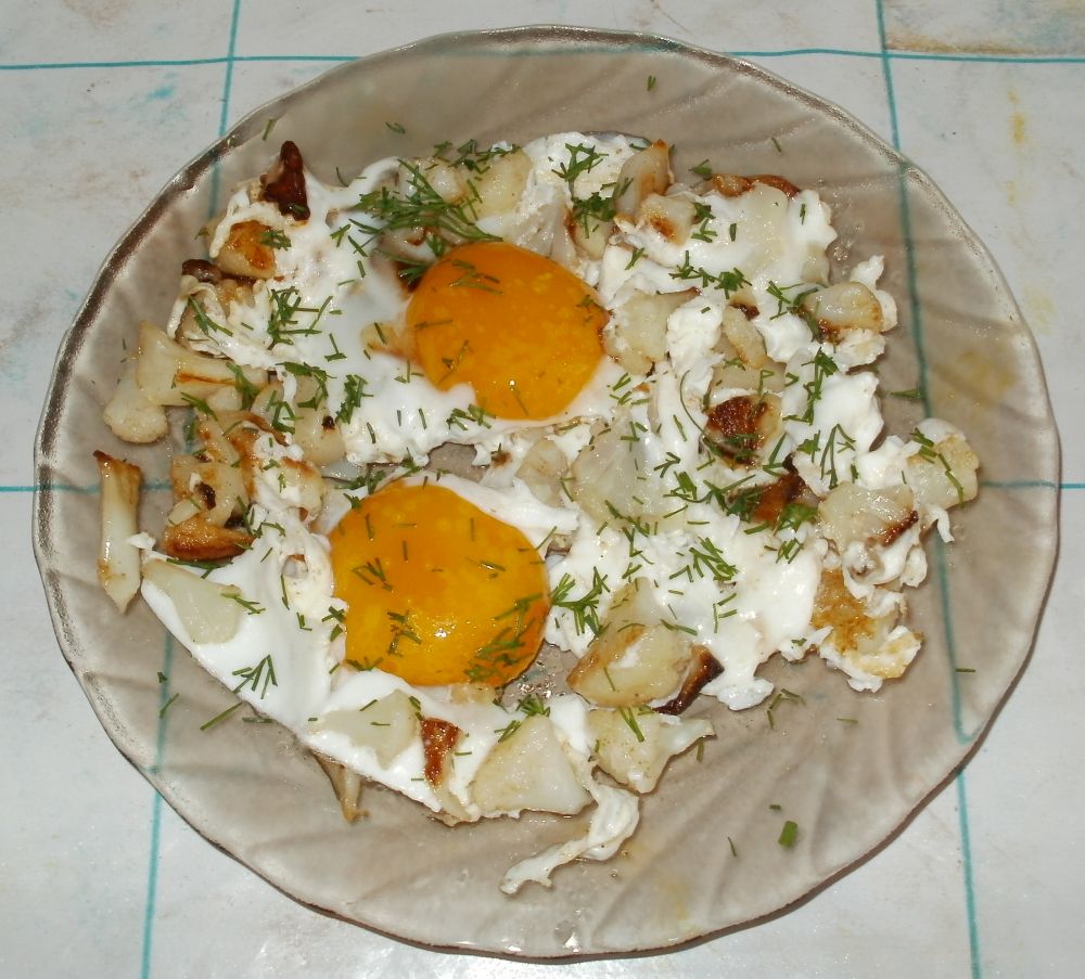 Яичница с цветной капустой