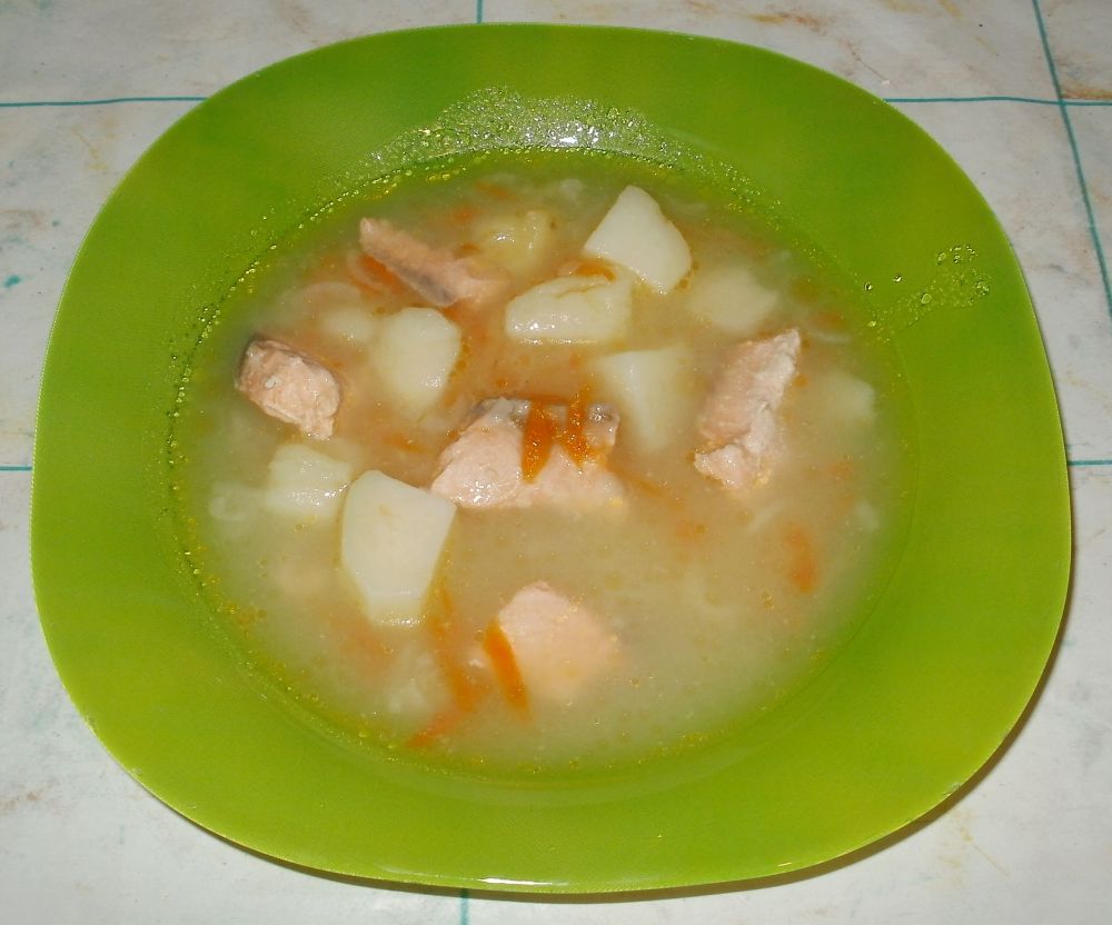 Суп с семгой